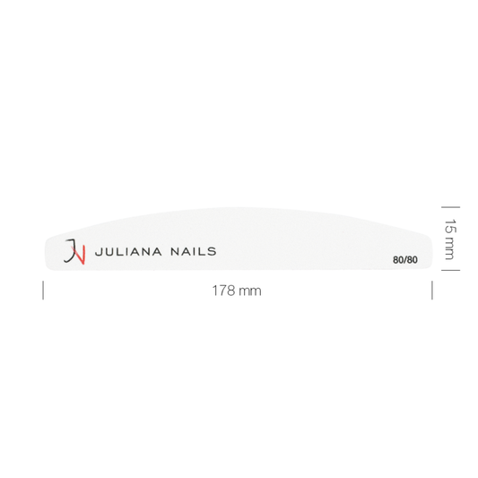 Juliana Nails Professzionális fehér félhold reszelő 80/80