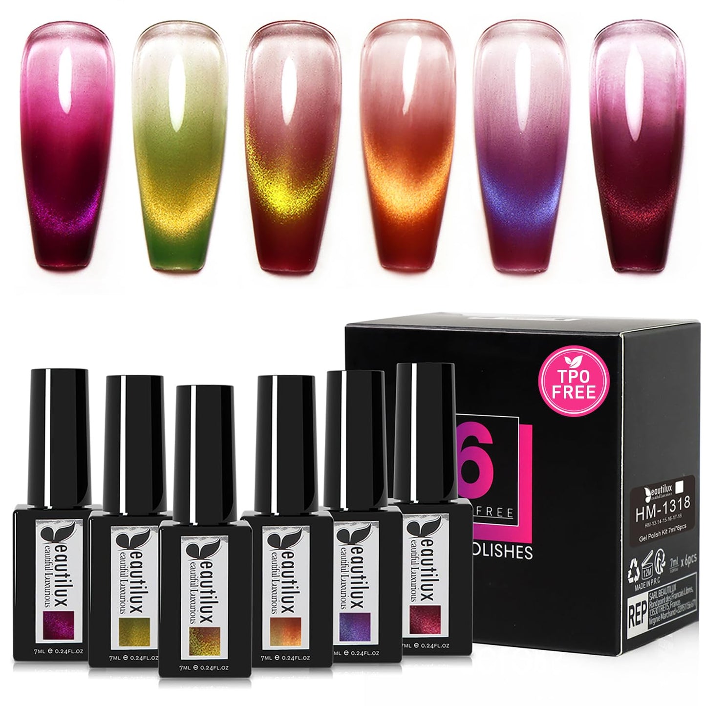 Beautilux Gél Lakk Szett 6x7ml