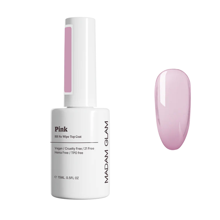 Madam Glam Pink BB No Wipe Top Coat 15ml