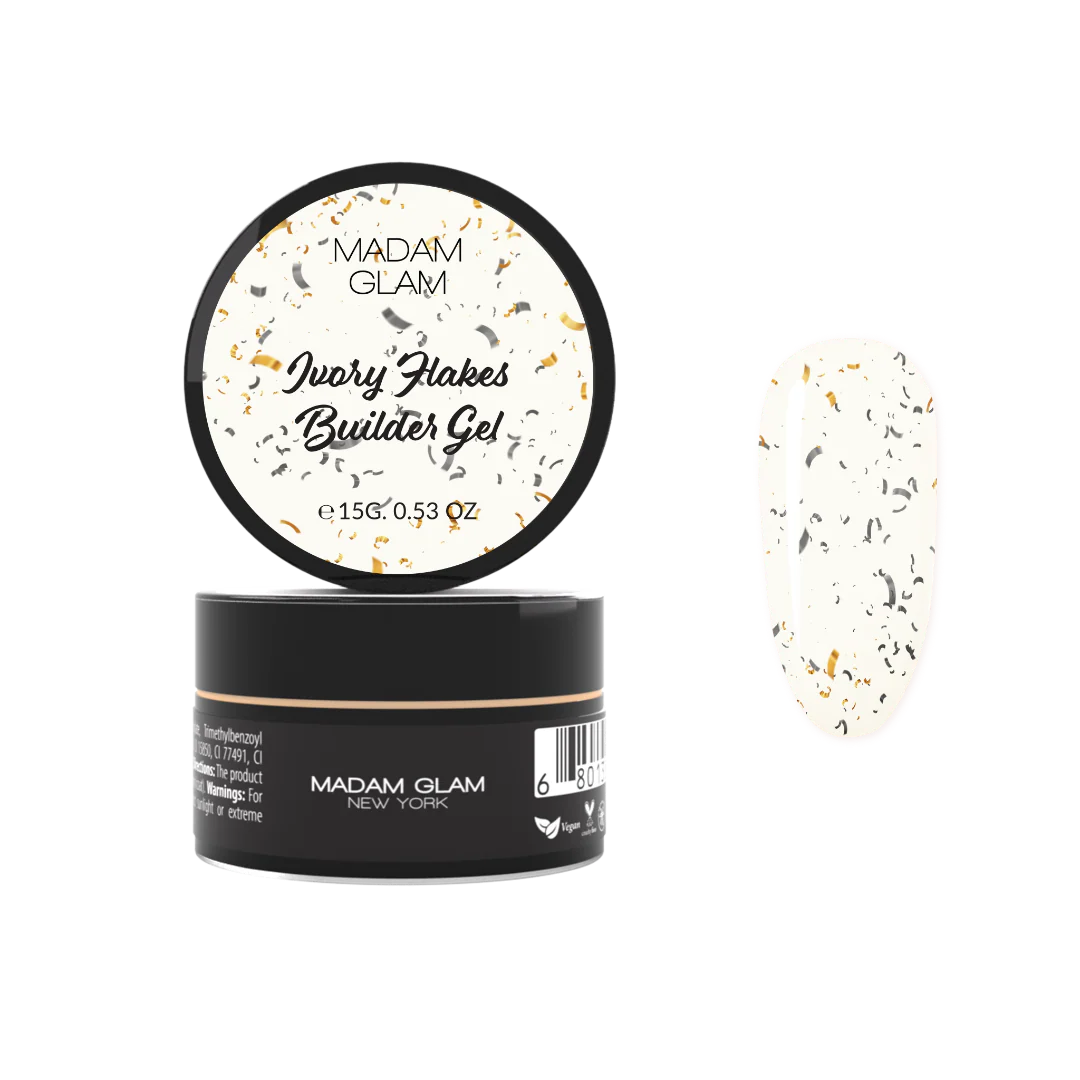 Madam Glam Ivory Flakes Builder Gel- 15ml