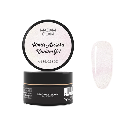 Madam Glam White Aurora Builder Gel- 15ml