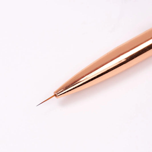 Rose Gold színű, kupakkal ellátott gél ecset – körömdíszítéshez