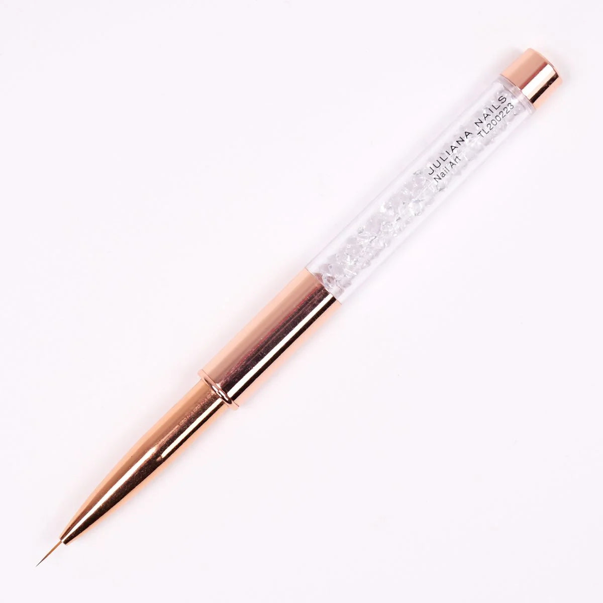 Rose Gold színű, kupakkal ellátott gél ecset – körömdíszítéshez