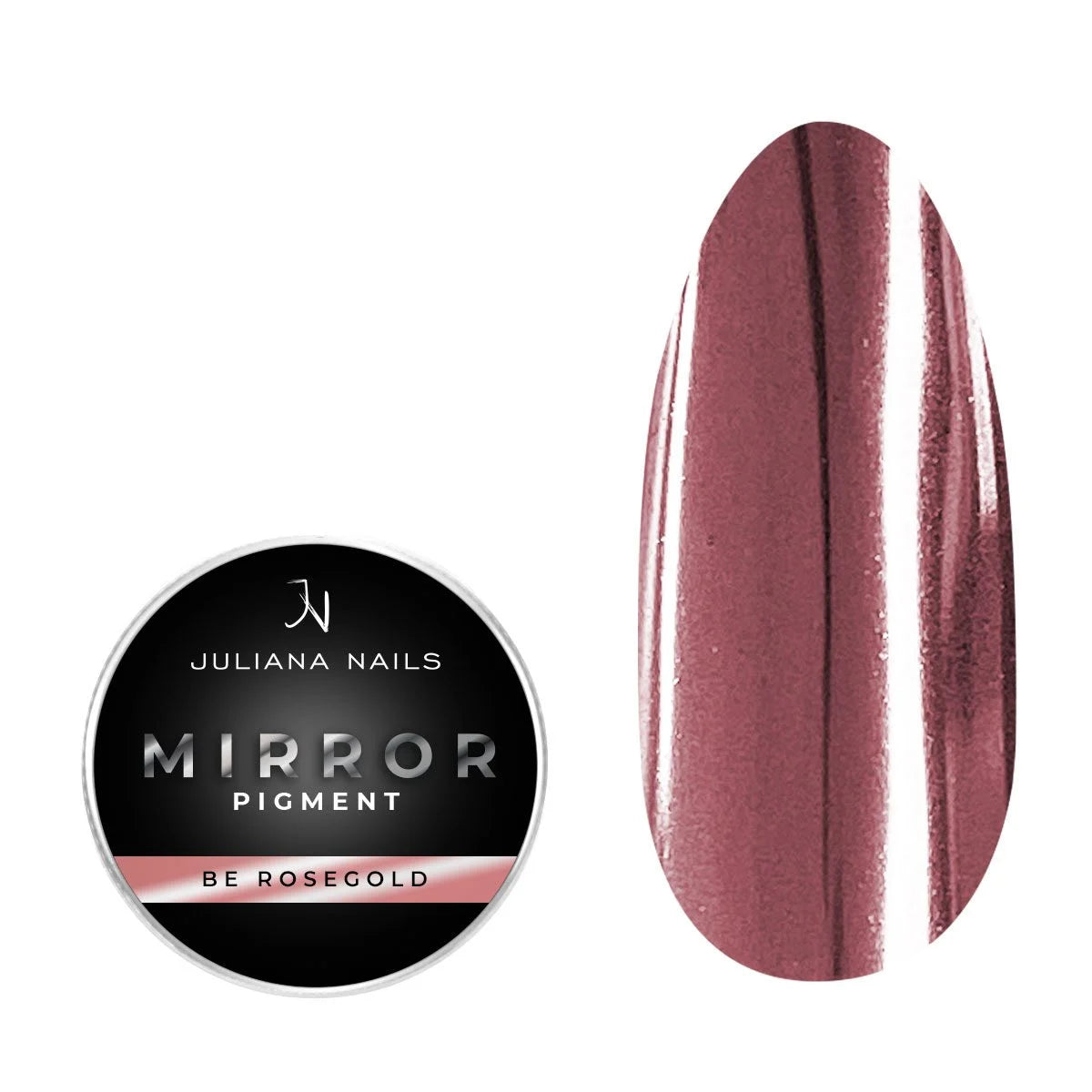 Juliana Nails Mirror Pigment – Be Rosegold